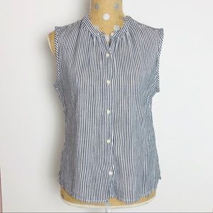 Old Navy Sleeveless Button Down Striped Top Sz XS
